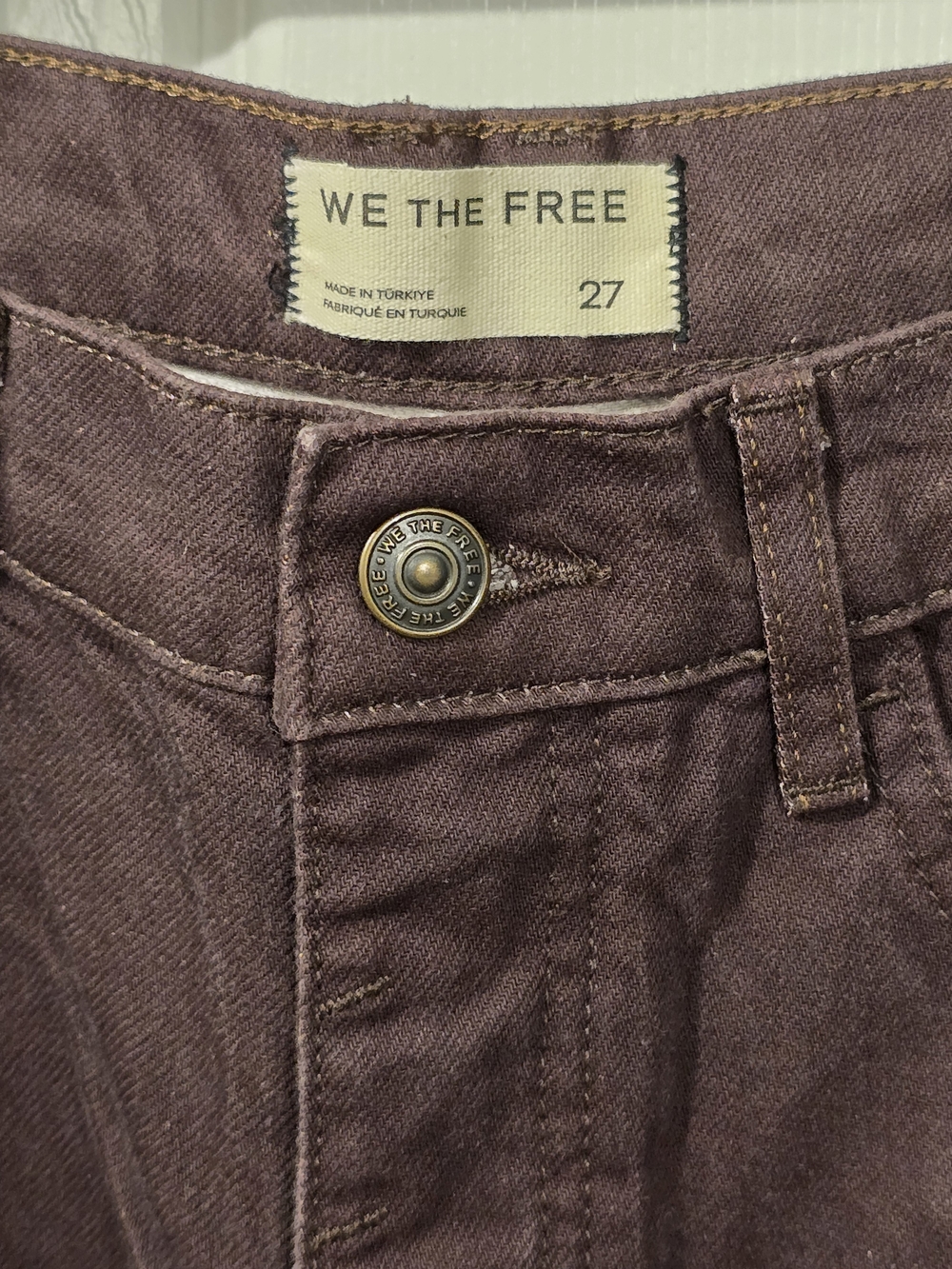 NWOT We The Free Wide-Leg Floral Painted Barrel Jeans - 27 - Picture 3 of 6